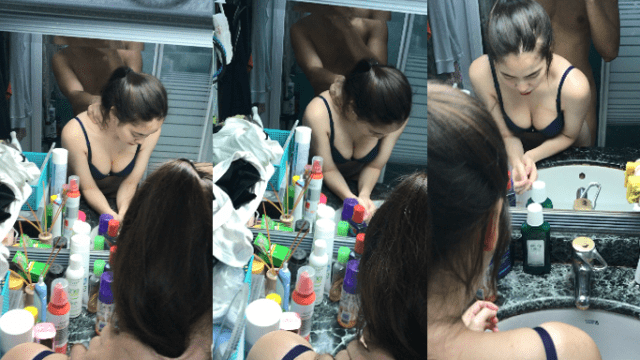 Doggy em trước gương trong nhà vệ sinh - qudphluo.sbs